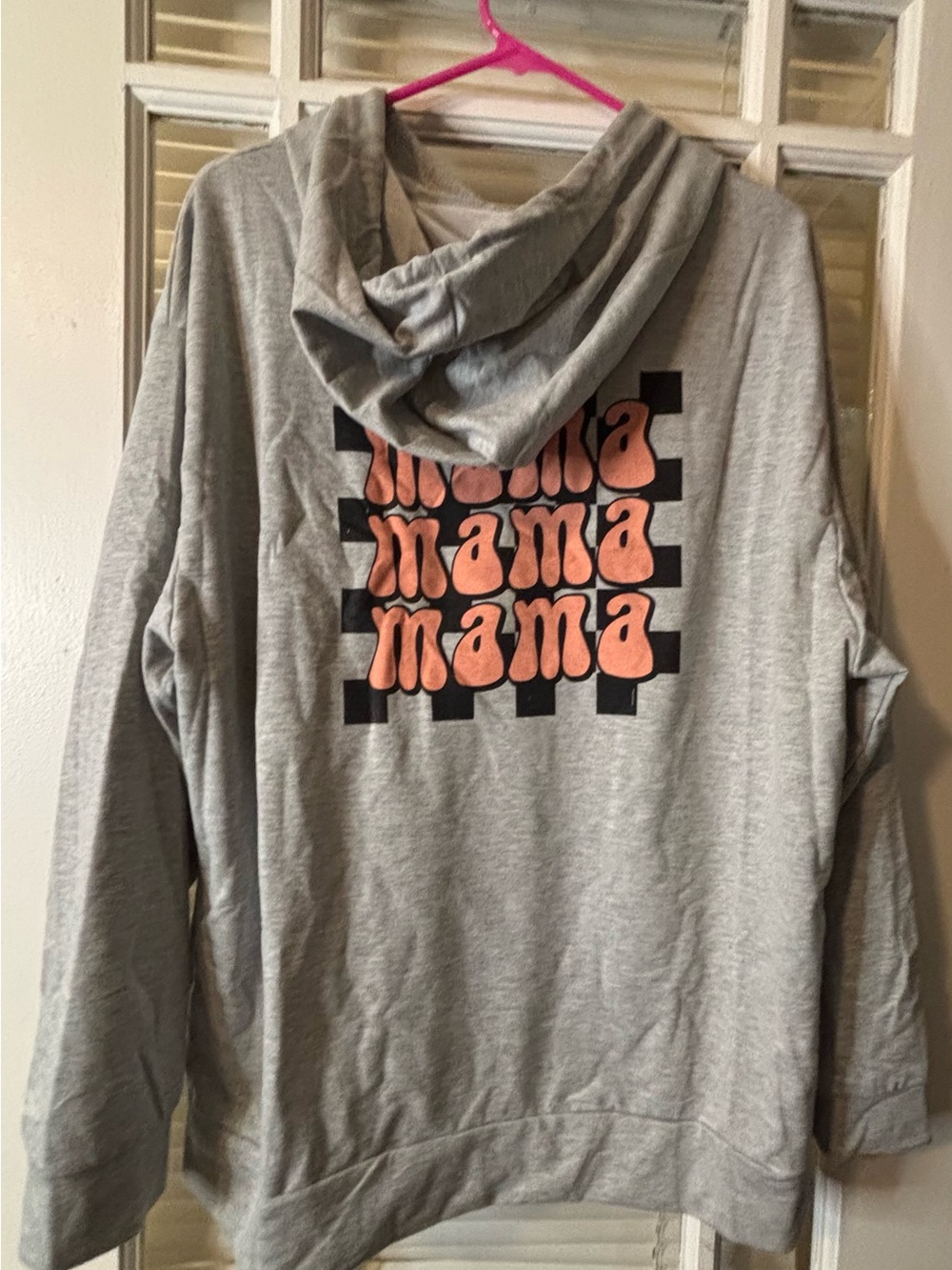 Grey Lightweight Women's Hooded Pullover Sweatshirt